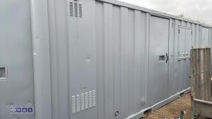 25' steel secure welfare cabin with canteen, cloakroom, office, loo, 6kva silent diesel generator & battery storage - 16