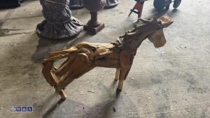 Standing horse (Teak driftwood) - 4
