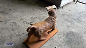 Rusty bull c/w plinth (Cast iron) - 5