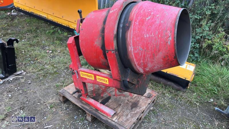 BAMLET ROMIX 3 point linkage concrete mixer c/w pto shaft