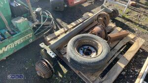 Pallet of IFOR WILLIAMS axles, wheels, parts etc - 3