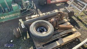 Pallet of IFOR WILLIAMS axles, wheels, parts etc - 4