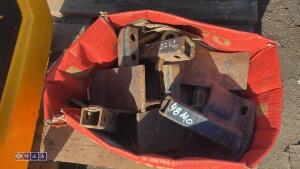 3 x pairs of digger scraper extensions to suit JCB 8008 - 2