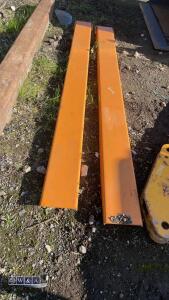 Pair of forklift tine extensions - 2