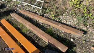 Pair of forklift tine extensions