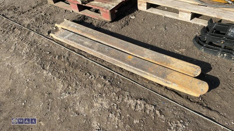 Pair of pallet tine extensions