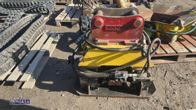 ANROSS HC350 hydraulic compaction plate to suit excavator c/w lines (60mm pins)(3399435)