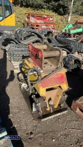 ANROSS HC350 hydraulic compaction plate to suit excavator c/w lines (60mm pins)(3399435) - 3