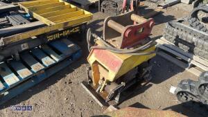 ANROSS HC350 hydraulic compaction plate to suit excavator c/w lines (60mm pins)(3399435) - 4