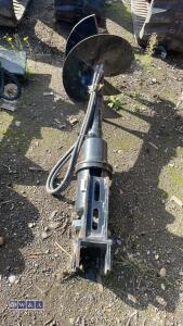 Hydraulic machine auger c/w lines (25mm pins) - 2