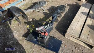 Hydraulic auger c/w lines (to suit skid steer)