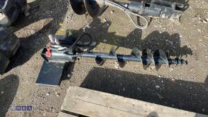Hydraulic auger c/w lines (to suit skid steer) - 5