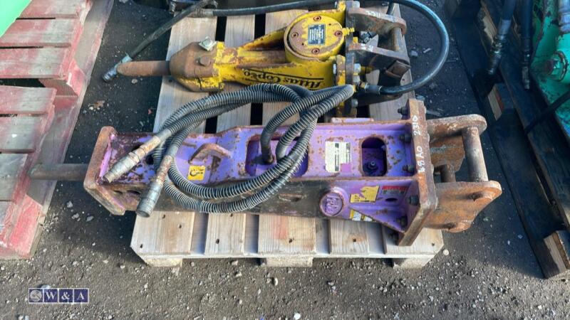 PRODEM hydraulic machine breaker c/w lines (35mm pins)