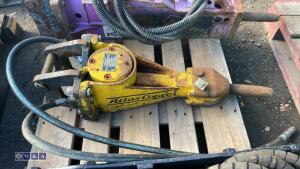 ATLAS COPCO hydraulic machine breaker c/w lines (30mm pins)