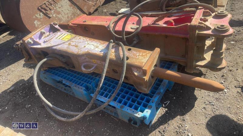 PRODEM hydraulic machine breaker c/w lines (45mm pins)