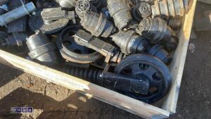 Crate of excavator rollers - 3