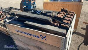 Crate of excavator track pads - 2
