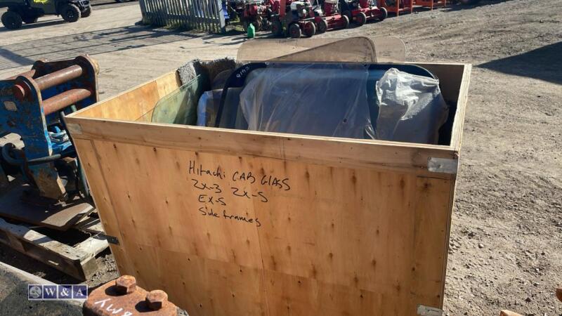 Crate of excavator glass