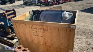 Crate of excavator glass