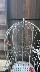 Metal cage seat (white) - 2