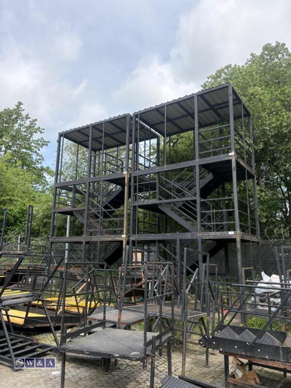3 -storey modular steel staircase