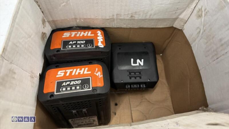 Box of STIHL batteries