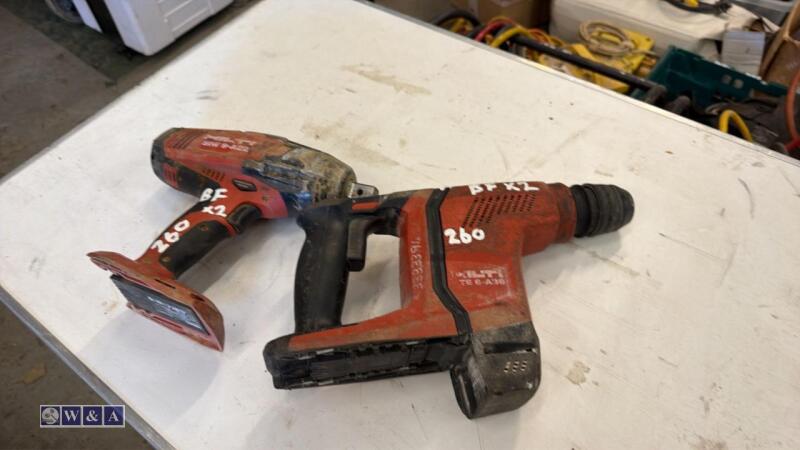 HILTI SIW9A-22 impact wrench & HILTI TE6-A36 hammer drill (3333394)