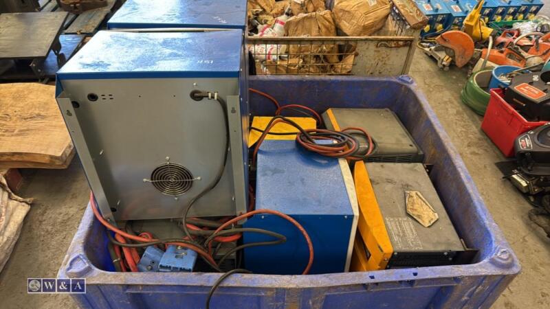 Crate of 240v forklift chargers