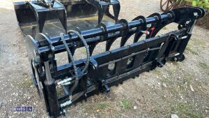 6ft muck / log grab c/w euro brackets (unused) - 3