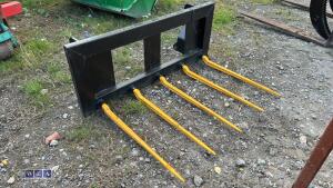 Muck fork c/w euro brackets (1.3m approx)(unused)
