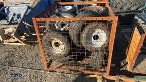 Stillage of trailer wheels & tyres