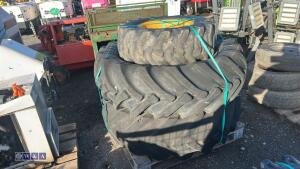 3 x wheels & tyres to suit JCB 3CX (1 x 12.0/12.5 - 18)( 2 x 18.4 - 26) - 2