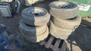 7 x wheels & tyres (195 R14C)