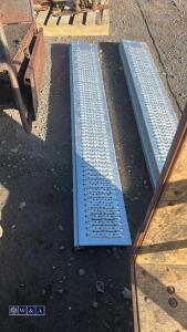Pair of metal loading ramps