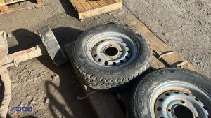 2 x wheels & tyres (185/70R13C) - 4