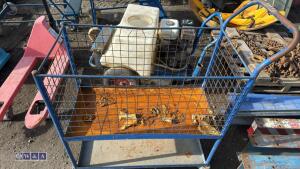 Wheeled metal trolley