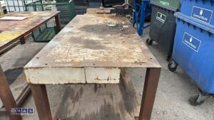Steel workbench c/w vice