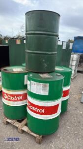 4 x 105ltr CASTROL oil metal barrels & 1 x metal barrel - 3