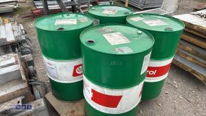 4 x 105ltr CASTROL oil metal barrels