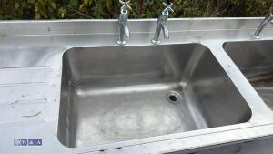 Commercial stainless steel double sink - 2