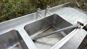 Commercial stainless steel double sink - 3