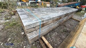Pack of oak beams (approx 30 x 13ft long x 8'' x 4'')