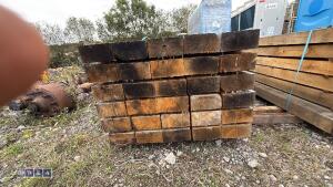 Pack of oak beams (approx 30 x 13ft long x 8'' x 4'') - 3