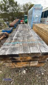 Pack of oak beams (approx 30 x 13ft long x 8'' x 4'') - 4