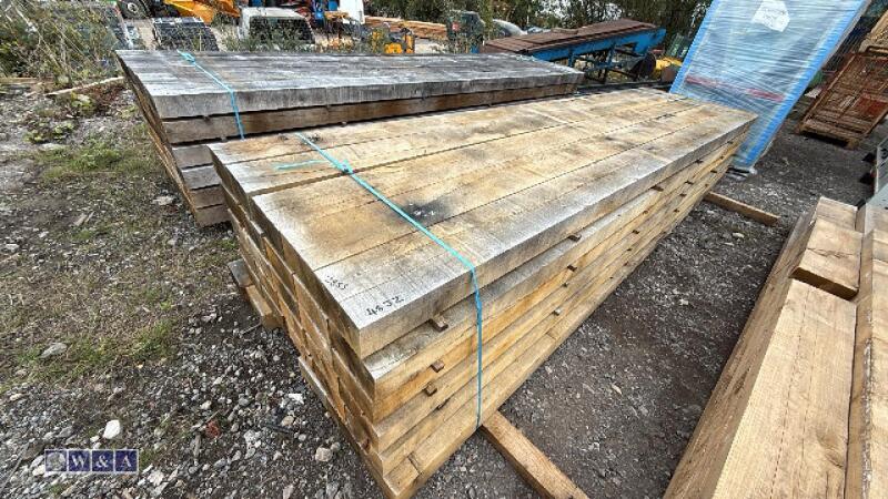 Pack of oak beams (approx 30 x 13ft long x 8'' x 4'')