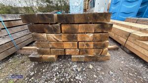 Pack of oak beams (approx 30 x 13ft long x 8'' x 4'') - 3