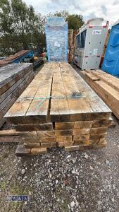 Pack of oak beams (approx 30 x 13ft long x 8'' x 4'') - 4