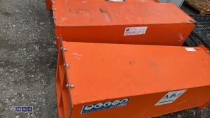 2 x pipe storage boxes (orange)