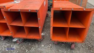 2 x pipe storage boxes (orange) - 2