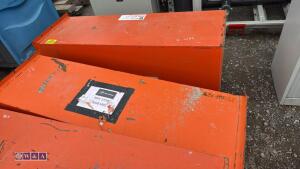 2 x pipe storage boxes (orange)